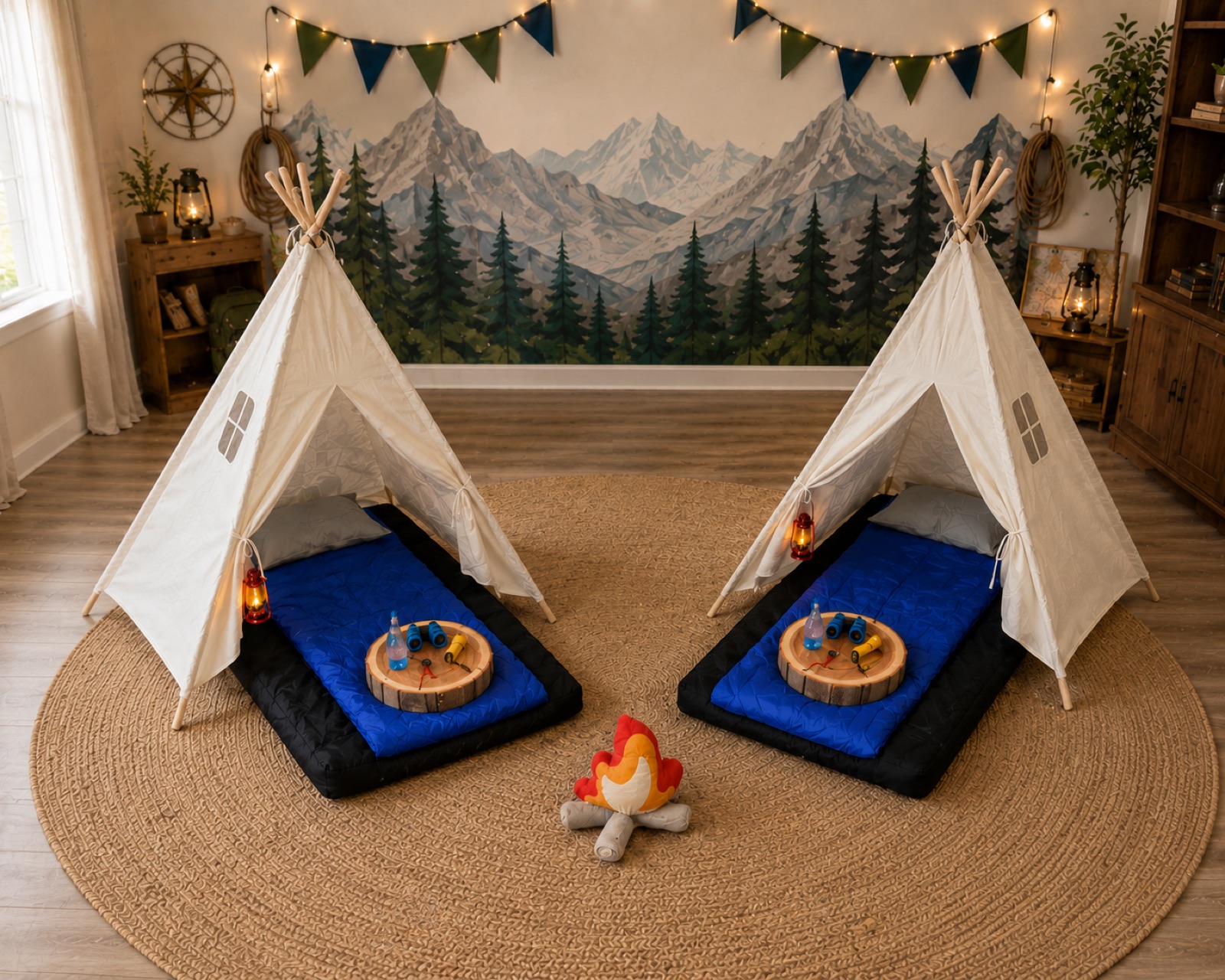 Base Camp sleepover setup